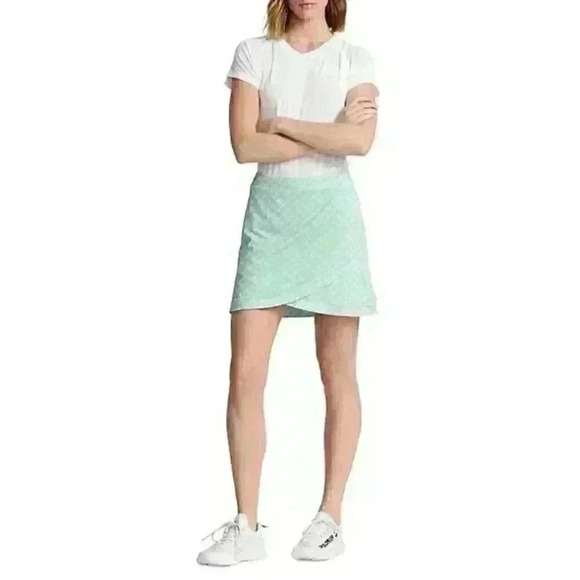NEW RLX Golf Ralph Lauren Women's XL 17" Faux-Wrap Stretch Jersey Skort NWT $148 - Picture 2 of 4